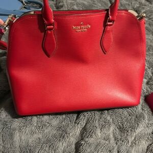 Red Kate spade bag tote no wear or tear see pictures as is